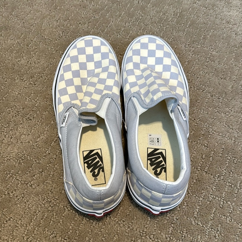 Size 9 Purple Checkered Vans